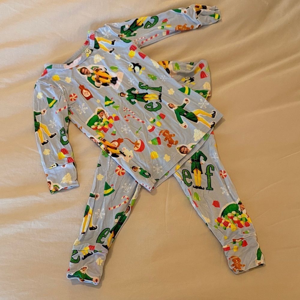 Bums and Roses Buddy The Elf Long Sleeve Pajama Set